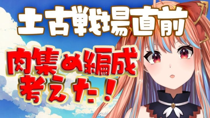 【GranblueFantasy/グラブル】土古戦場直前！ランク192初心者が肉集め編成考えてみた【#新人Vtuber】