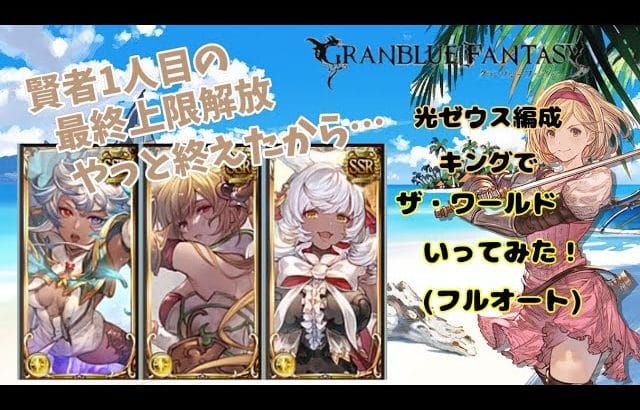 グランブルーファンタジー　賢者最終上限解放したのでザ・ワールド行ってみた【グラブル】