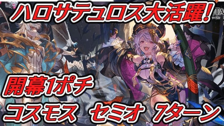 【グラブル】ハロウィンサテュロスの使い所！　コスモスHL　開幕1ポチ　セミオート【GBF】Cosmos HL semi auto Halloween Satyr