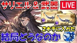 🔴【闇古戦場準備】明日レジェフェス最終日 サリエル&武器について話ながら雑談ライブ【グラブル】