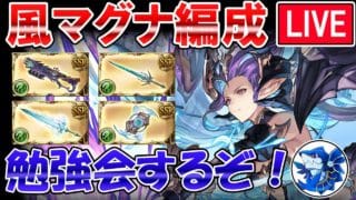 🔴【風マグナ】マグナ武器の必要本数調べるぞ! 風古戦場に向けてマグナ編成勉強しながら雑談ライブ【グラブル】