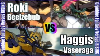 [GBVSR] (4K) Granblue Fantasy Versus Rising Rank match  Roki (Beelzebub) vs Haggis (Vaseraga)