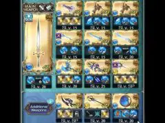 グラブル　天元水ソロ　ソロ討伐称号目的　　ファイターオリジン　エクスカリバーメイン武器　片面ヴェルサシア　4凸破壊武器あり　　２０２６年２月