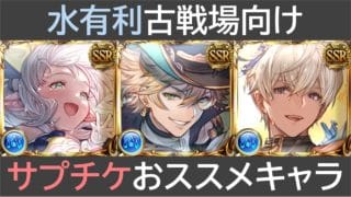 水有利古戦場向け・サプチケおススメキャラ解説